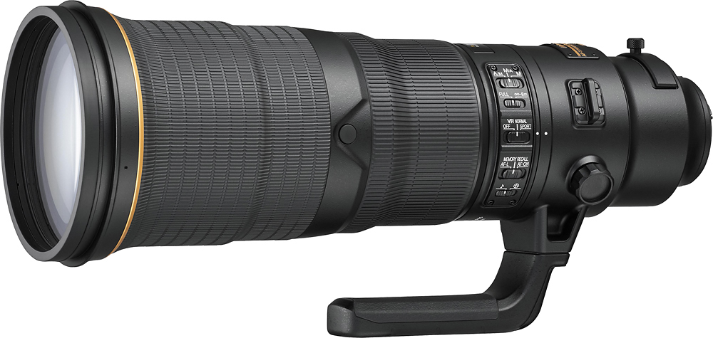 Angle View: NIKKOR Z 400mm f/2.8 TC VR S Super-Telephoto Prime Lens for Nikon Z-Series Mirrorless Cameras - Black