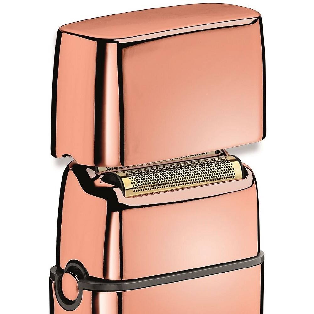 Alt View 1. Babyliss - BaByliss Pro FOILFX02 Cordless Double Foil Shaver Rose Gold with Metal Comb Set - Rose Gold.