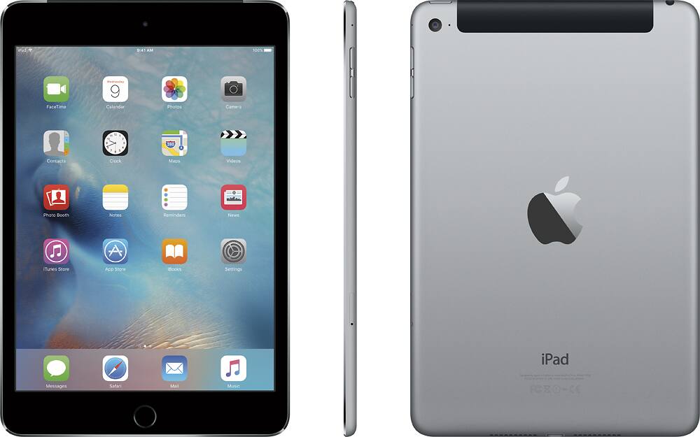 Alt View 12. Apple - iPad mini 4 Wi-Fi + Cellular 64GB.