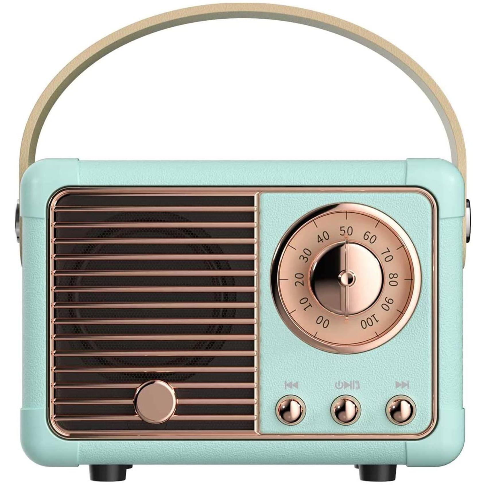 Front. Pacoar Cade - Bedroom Retro Portable Wireless With Crystal Clear Stereo Sound Decor For Bedroom Office Kitchen Birthday Gifts Ideas - Blue.