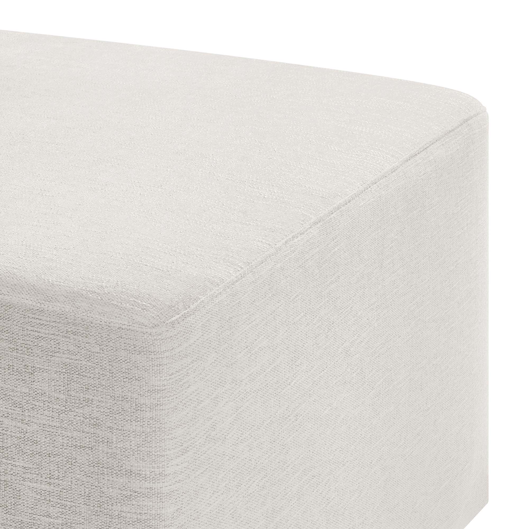 Alt View 5. Modway - Callum Large 28" Square Woven Heathered Fabric Upholstered Ottoman by Modway - Heathered Weave Ivory.
