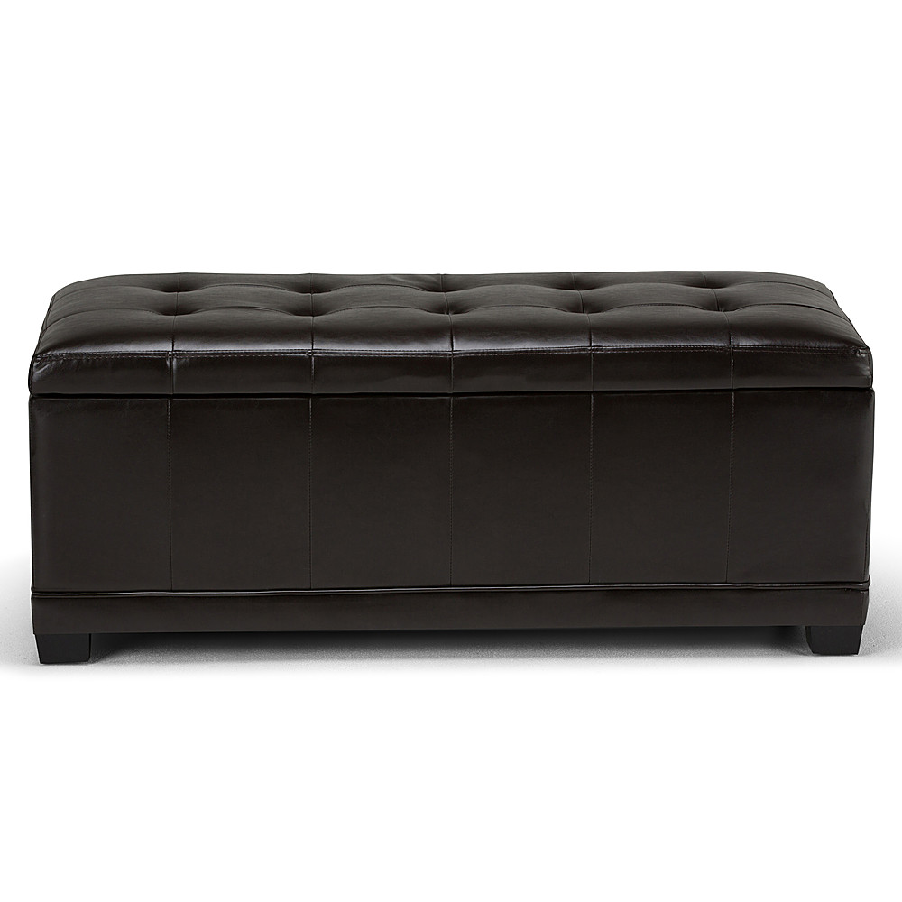 Angle View: Simpli Home - Westchester Storage Ottoman - Tanner's Brown