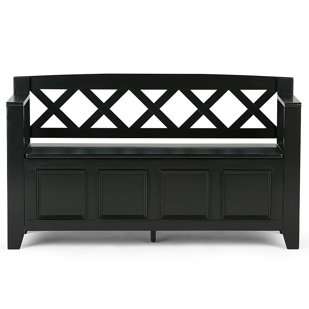 Angle View: Simpli Home - Amherst Entryway Storage Bench - Black