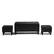 Angle. Simpli Home - Dover Rectangular Faux Leather Storage Ottoman Bench (Set of 3) - Midnight Black.