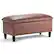 Front. Simpli Home - Emily Rectangular Polyurethane Faux Leather Bench Ottoman With Inner Storage - Cognac.