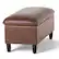 Alt View 14. Simpli Home - Emily Rectangular Polyurethane Faux Leather Bench Ottoman With Inner Storage - Cognac.