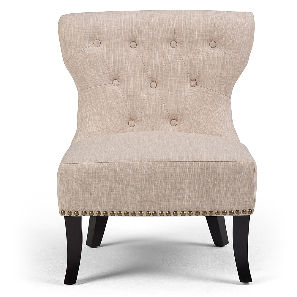 Angle View: Simpli Home - Kitchener Traditional Slipper Chair - Natural