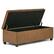Alt View 11. Simpli Home - Kingsley Rectangular Bonded Leather Bench Ottoman With Inner Storage - Burnt Umber Tan.