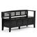 Front. Simpli Home - Adams Entryway Storage Bench With Backrest - Black.