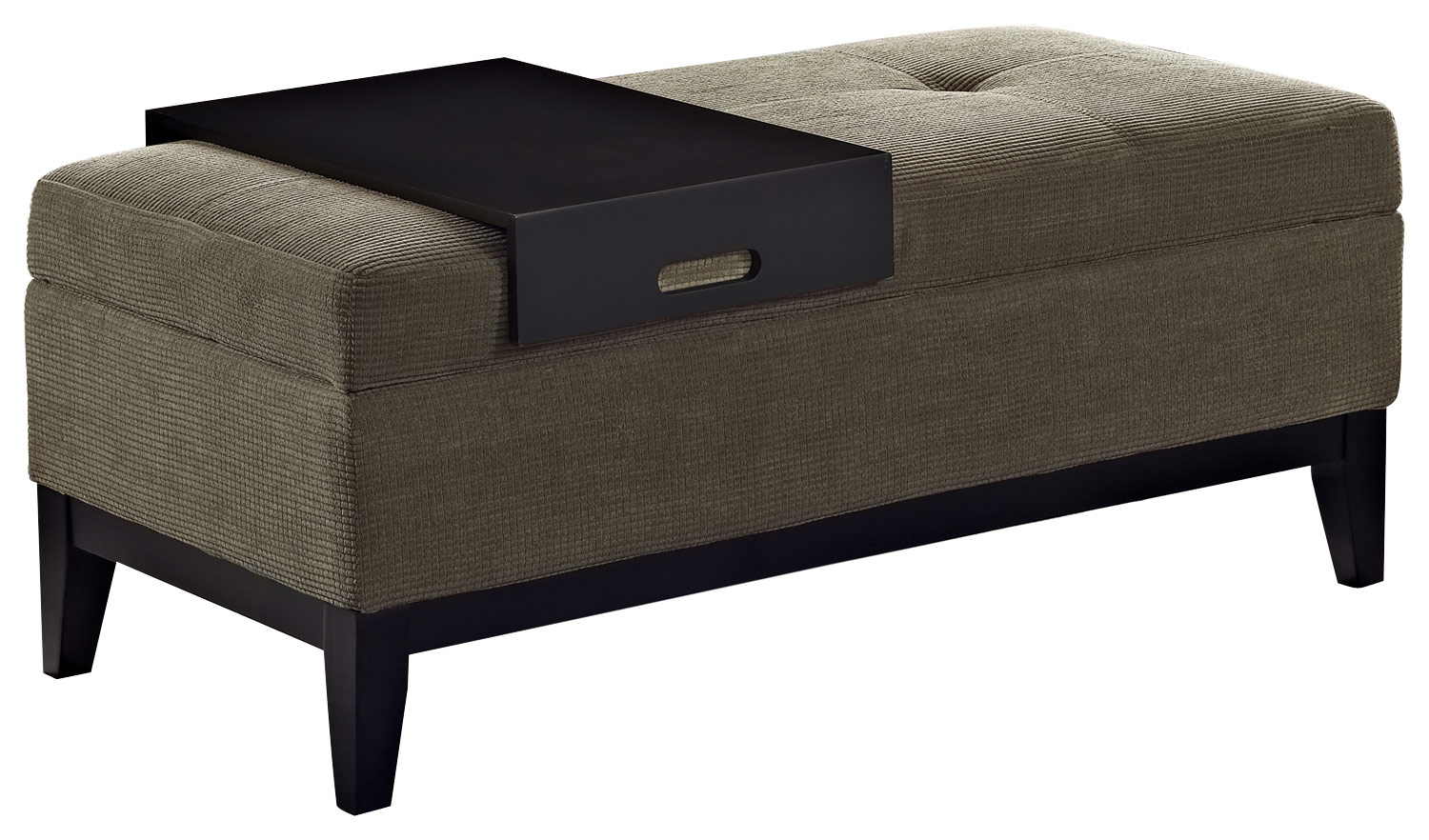 Simpli Home - Oregon Rectangular Fabric Bench Ottoman With Inner Storage - Khaki Beige was $305.99 now $214.99 (30.0% off)