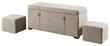 Simpli Home - Dorchester 5-Piece Rectangular Storage Ottoman Bench - Natural - Larger Front