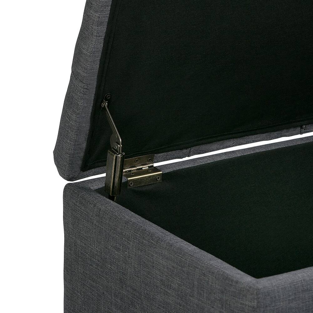 Alt View 13. Simpli Home - Dover Rectangular Polyester Fabric Storage Ottoman Bench (Set of 3) - Slate Gray.