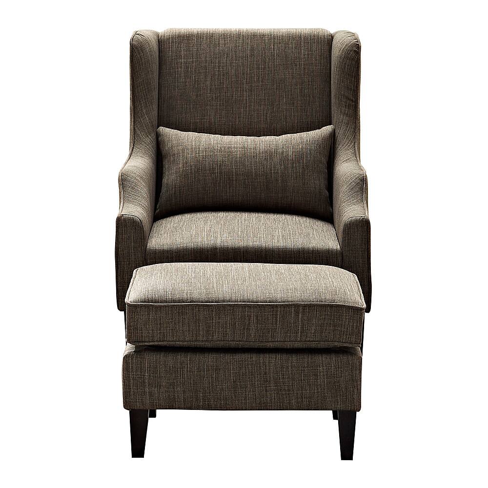 Angle View: Simpli Home - Ashbury Wingback Club Chair and Ottoman - Fawn Brown