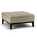 Front. Simpli Home - Dover Square Polyurethane Faux Leather Bench Ottoman With Inner Storage - Satin Cream.