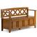 Angle. Simpli Home - Amherst Entryway Storage Bench - Light Avalon Brown.