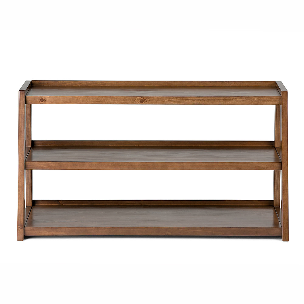 Angle View: Simpli Home - Sawhorse TV Stand for Most TVs Up to 53" - Medium Saddle Brown
