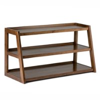 Simpli Home - Sawhorse TV Stand for Most TVs Up to 53" - Medium Saddle Brown - Front_Zoom