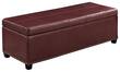 Simpli Home - Kingsley Rectangular Storage Ottoman Bench - Radicchio Red - Larger Front