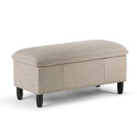 Simpli Home - Emily Storage Ottoman - Natural - Front_Zoom