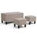 Front. Simpli Home - Dover Rectangular Polyester Fabric Storage Ottoman Bench (Set of 3) - Natural.
