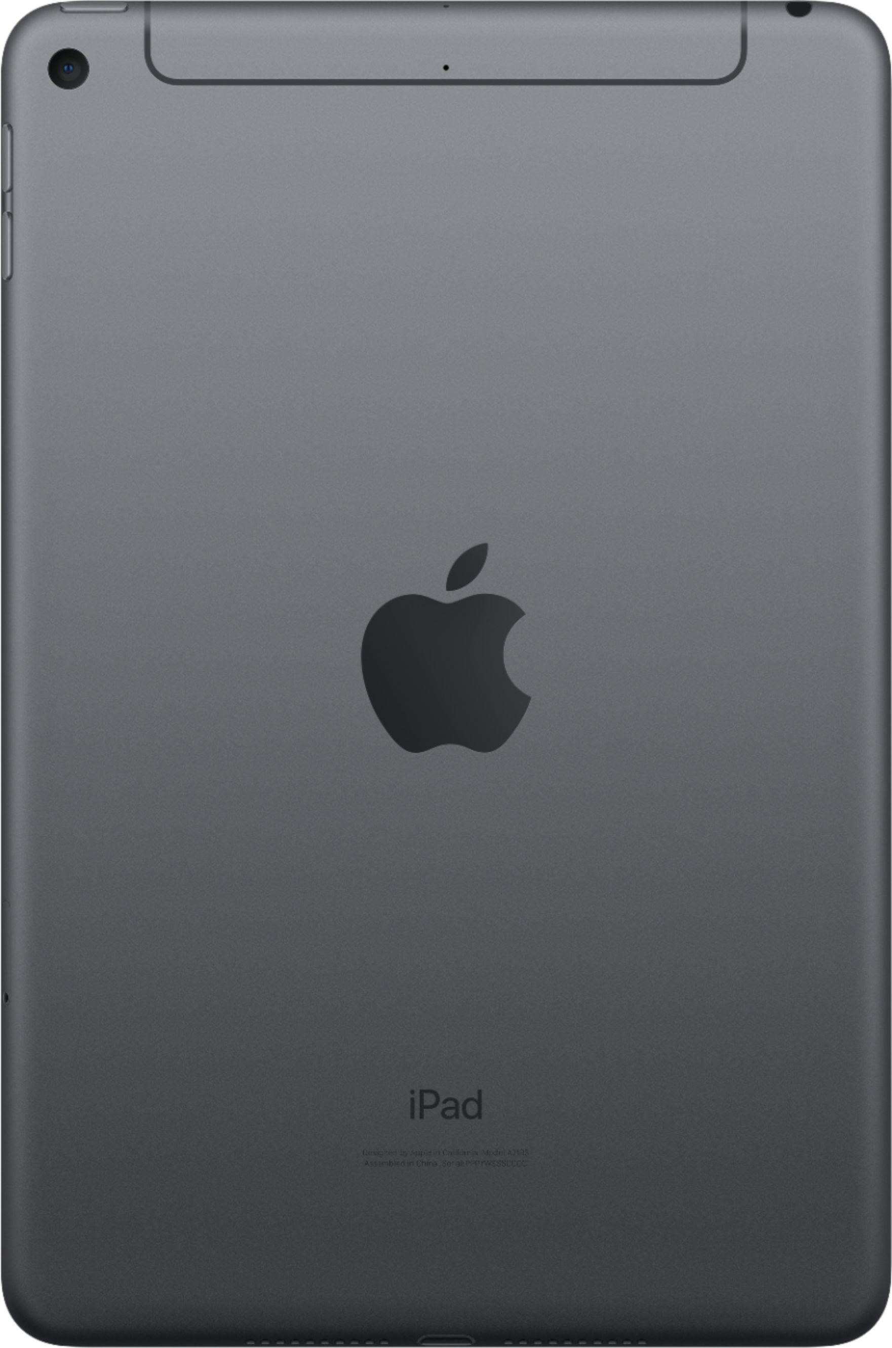 Back View: Apple - 7.9-Inch iPad mini - (5th Generation) with Wi-Fi + Cellular - 256GB - Space Gray