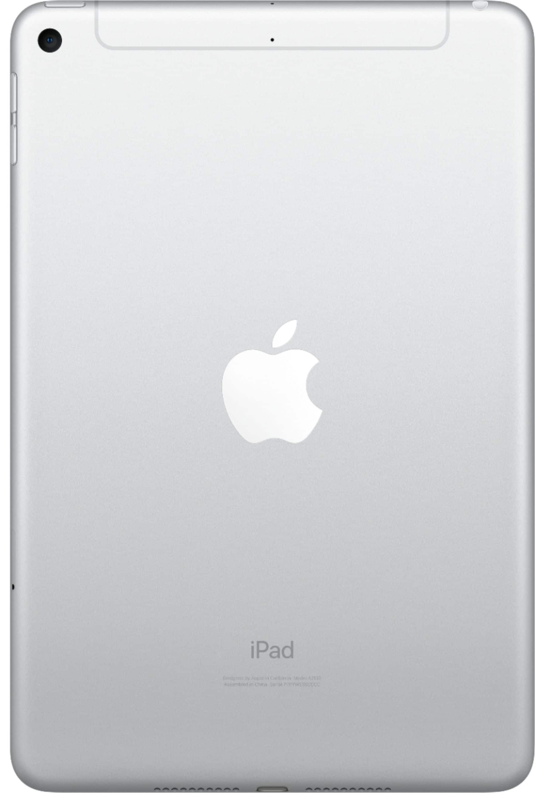 Back View: Apple - 7.9-Inch iPad mini - (5th Generation) with Wi-Fi + Cellular - 256GB - Silver (Unlocked)