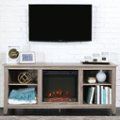 Alt View Zoom 12. Walker Edison - Open Storage Fireplace TV Stand for Most TVs Up to 65" - Driftwood.