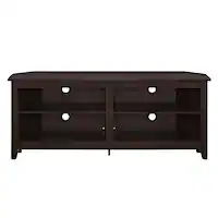 Walker Edison - Corner Open Shelf TV Stand for Most Flat-Panel TV's up to 60" - Espresso - Front_Zoom