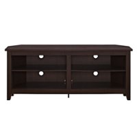 Walker Edison - Corner Open Shelf TV Stand for Most Flat-Panel TV's up to 60" - Espresso - Front_Zoom