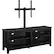 Angle. Walker Edison - 58" TV Stand with Adjustable Removable Mount for Most TVs Up to 60" - Black.