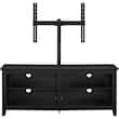 Walker Edison - TV Stand with Mount for Most TVs Up to 60" - Black - Larger Front