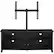 Front. Walker Edison - 58" TV Stand with Adjustable Removable Mount for Most TVs Up to 60" - Black.