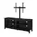 Left. Walker Edison - 58" TV Stand with Adjustable Removable Mount for Most TVs Up to 60" - Black.