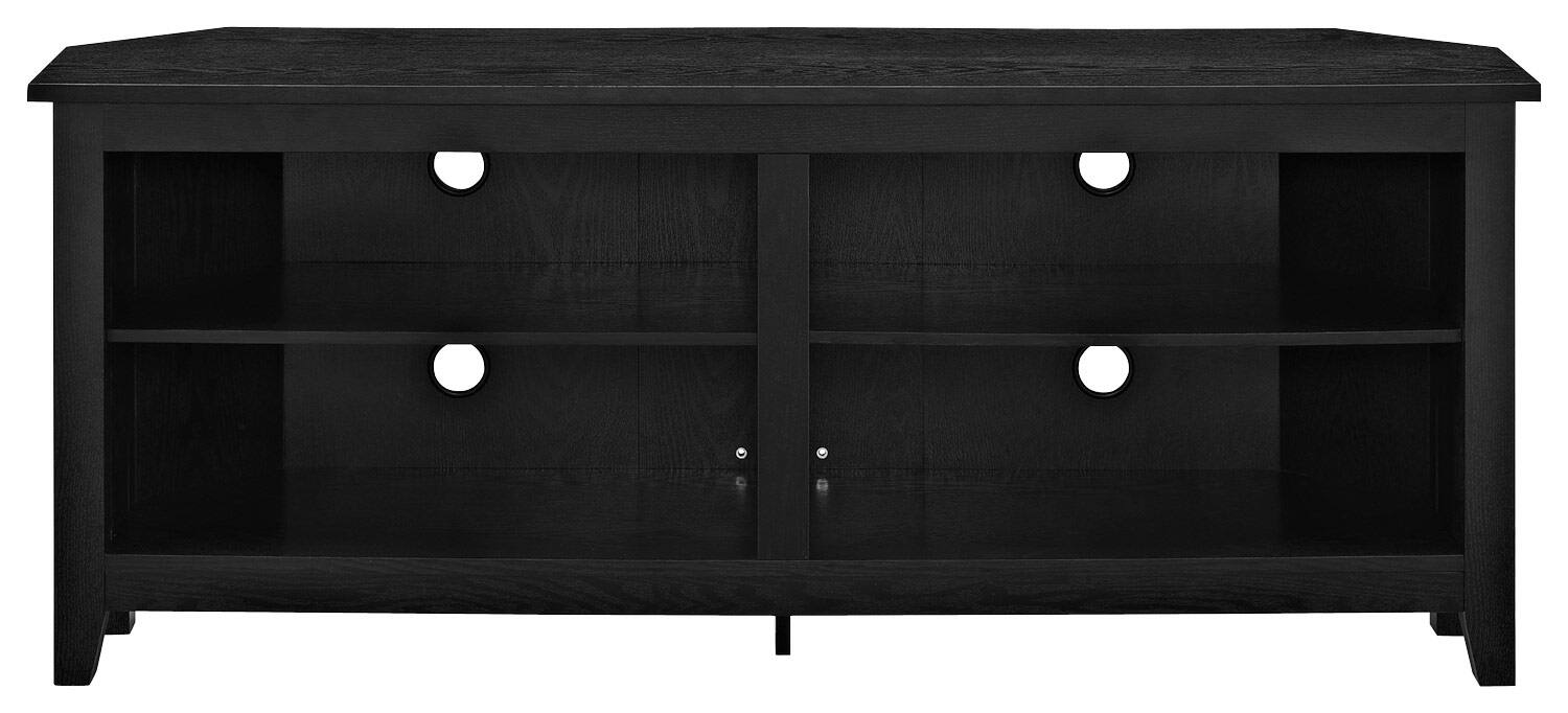 Black Wood Tv Stands Best Walker Edison Corner Tv Stand For Most Tvs Up To 60 Black