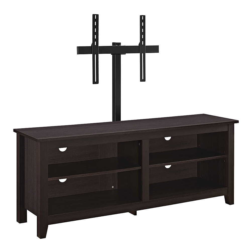 Angle View: Walker Edison - 58" TV Stand with Adjustable Removable Mount for Most TVs Up to 60" - Espresso