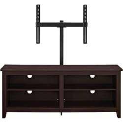 Walker Edison - TV Stand with Adjustable Removable Mount for Most TVs Up to 60" - Espresso - Front_Zoom