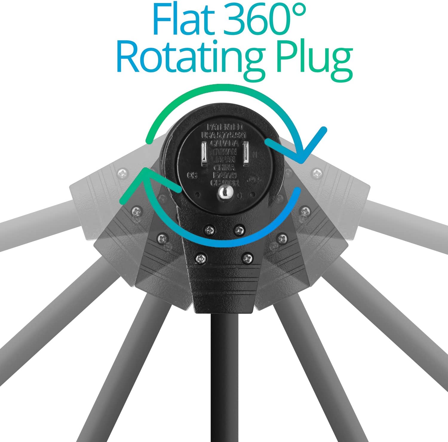 Flat 360° Rotating Plug