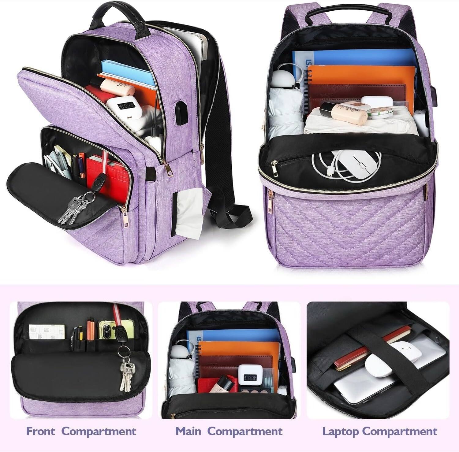 Front Compartment  
Main Compartment  
Laptop Compartment