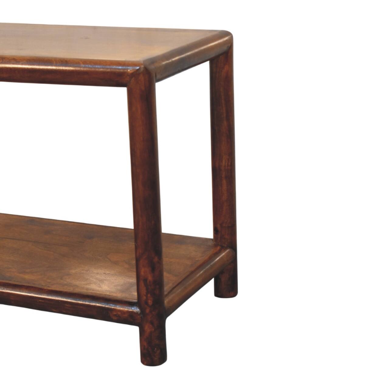 Alt View 1. Artisan Furniture - Artisan Furniture Solid Wood Regency Bench, 1 Open Slot, Dark Brown - Dark Brown.