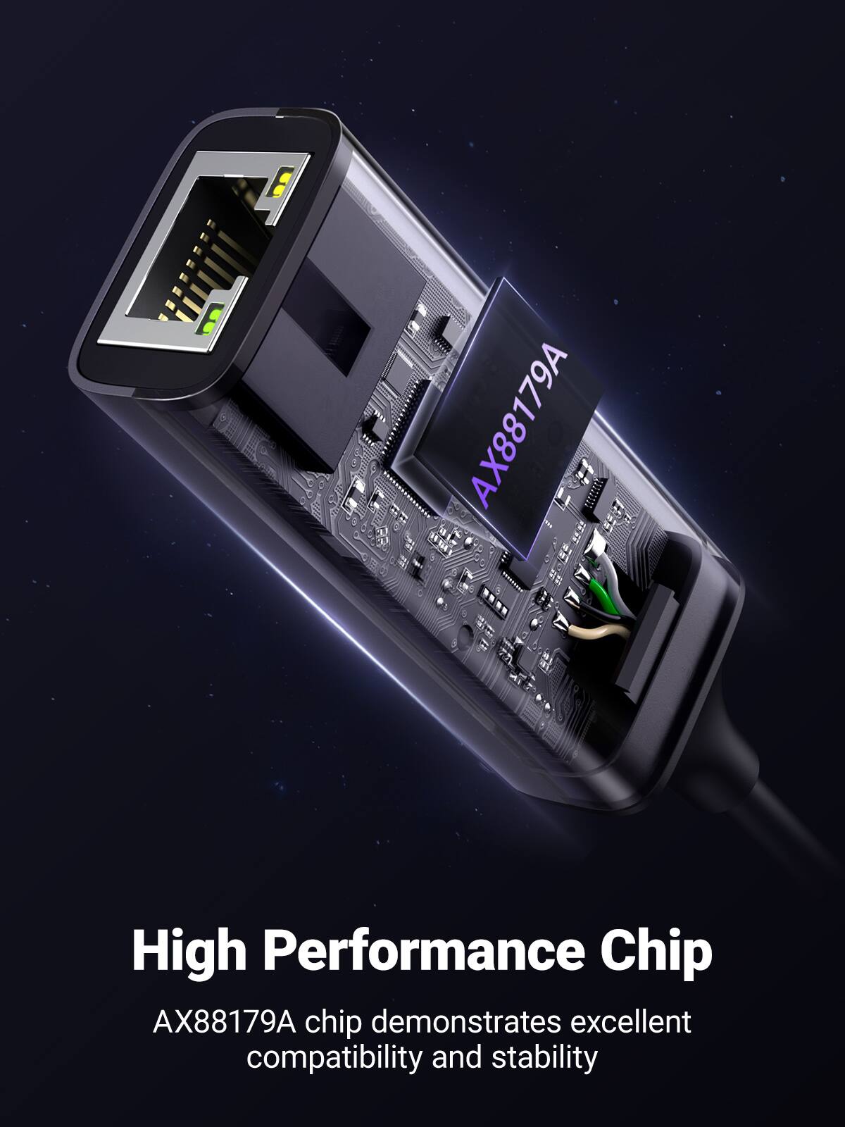 High Performance Chip

AX88179A chip demonstrates excellent compatibility and stability