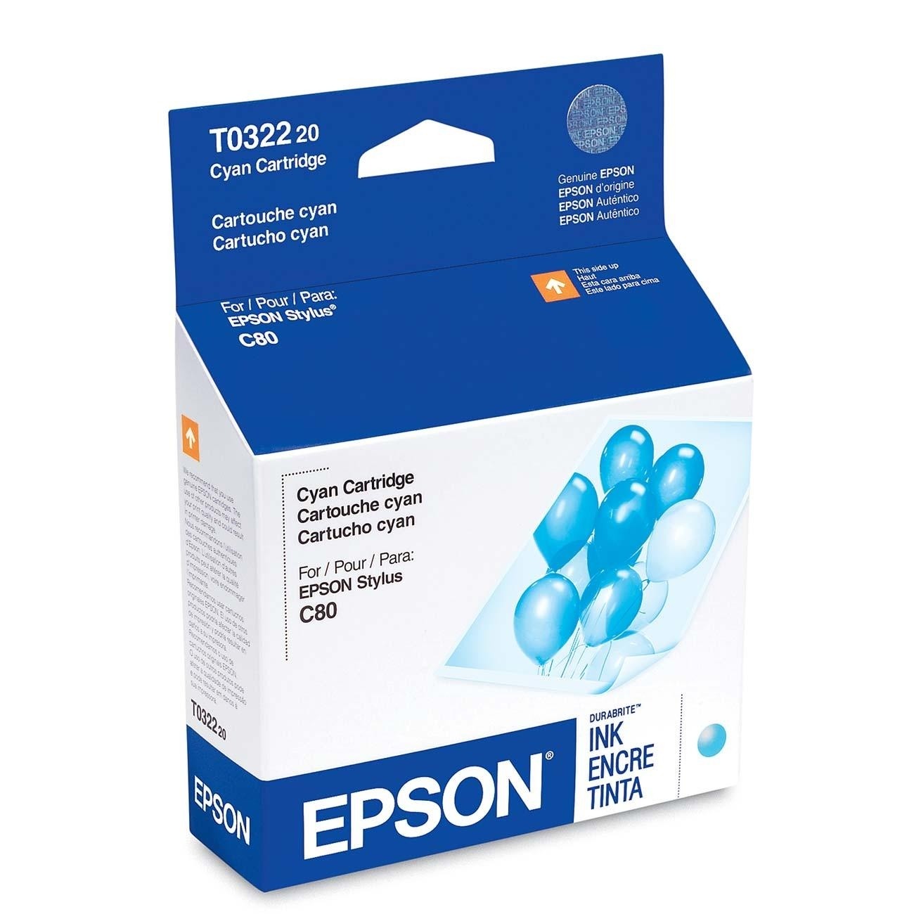 Best Buy Epson Ink Cartridge Cyan Cyan T032220 3773