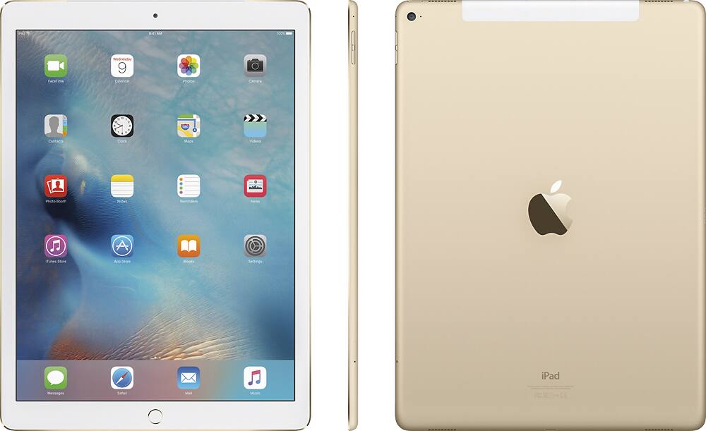 Alt View 11. Apple - 12.9-Inch iPad Pro with Wi-Fi + Cellular - 128GB - Gold.