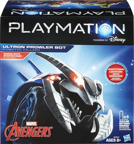 Hasbro - Playmation Marvel Avengers Ultron Prowler Bot - Silver/Blue - Larger Front