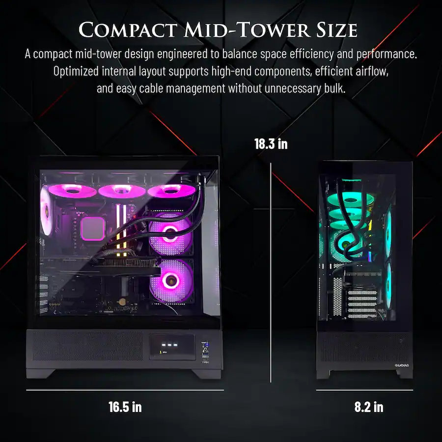 Tora Windows Hachiman PC Tora Gaming PC, AMD Ryzen 7 7800X3D, GeForce RTX 5070, 32GB ...