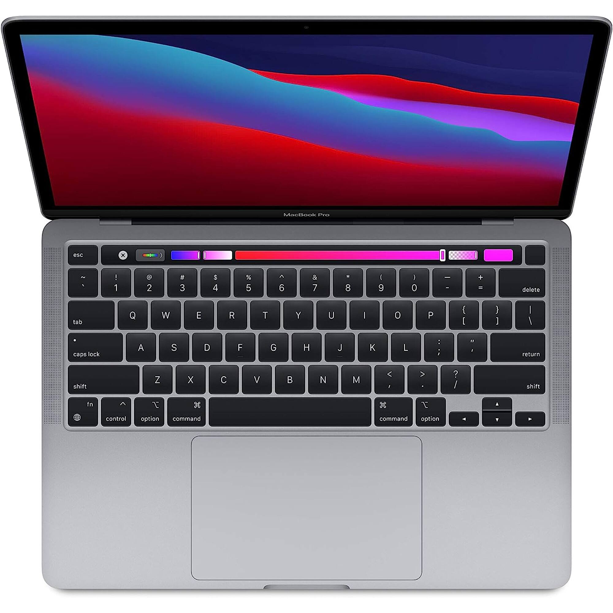 Alt View 1. Apple - MacBook Pro 13" (2021) Refurbished 2560 x 1600 - M1 8 Core CPU with 8GB Memory - 8 Core GPU - 256GB SSD - Space Gray.