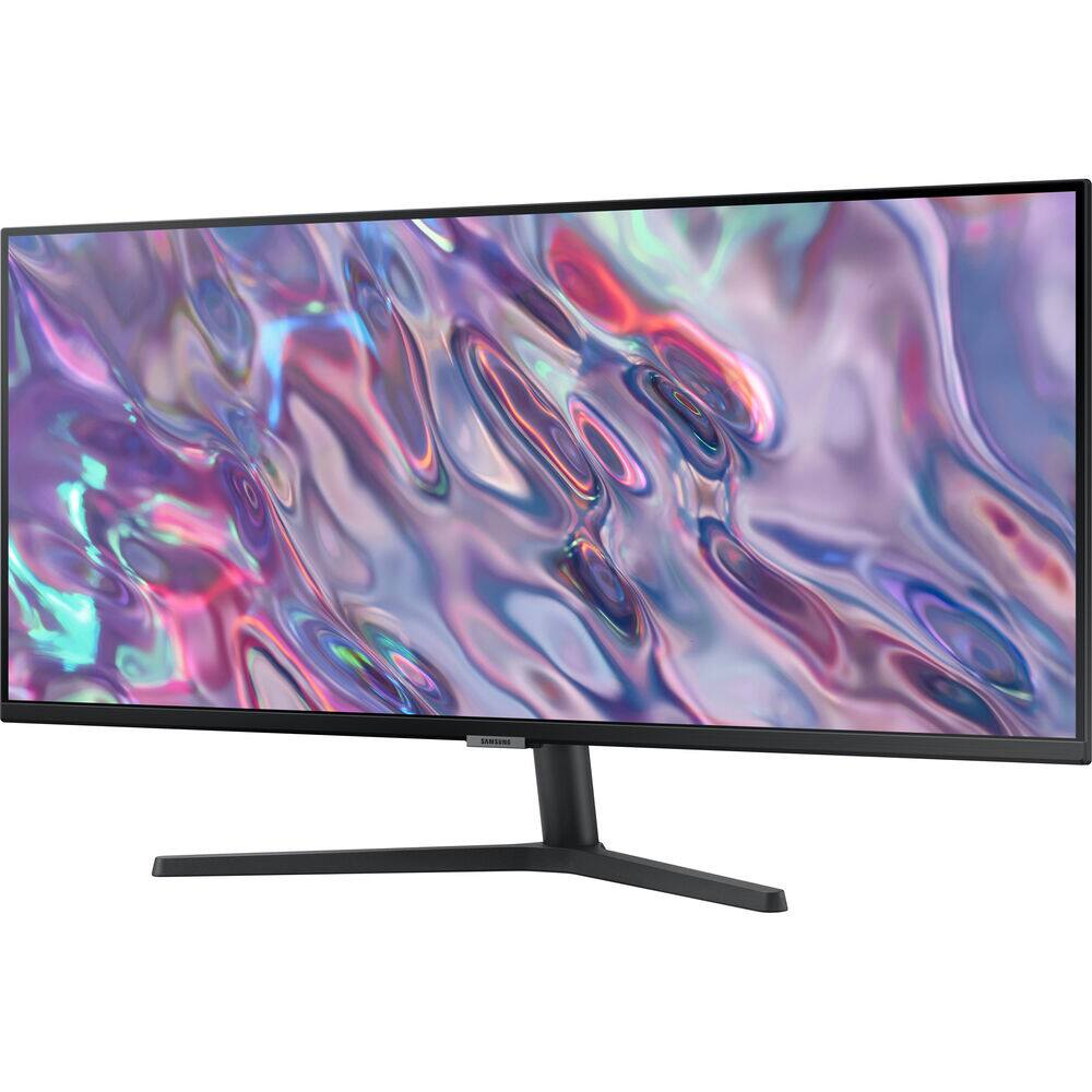 Alt View 1. Samsung - 34” ViewFinity S5 Ultrawide QHD 100Hz AMD FreeSync Monitor with HDR10 + 26 Month Extended Warranty Protection Bundle - Black.