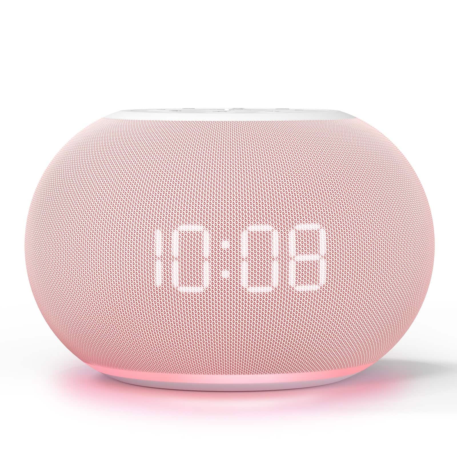 Dazzed Corner - Alarm Clock Sound Machine, Night Lights, Auto Dimmable - Pink