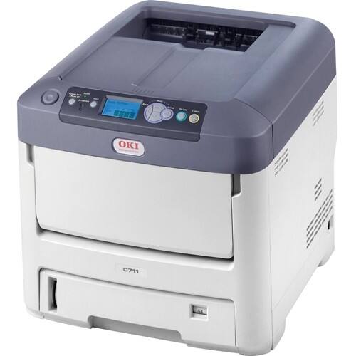 Front Standard. Oki - LED Printer - Color - 1200 x 600 dpi Print - Plain Paper Print - Desktop.