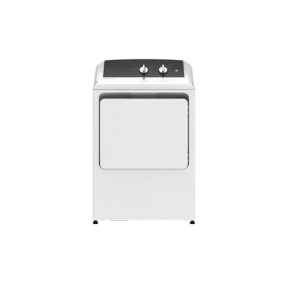 Angle. GE - 6.2 Cu. Ft Commercial Style Electric Dryer With Even Airflow - White - White.