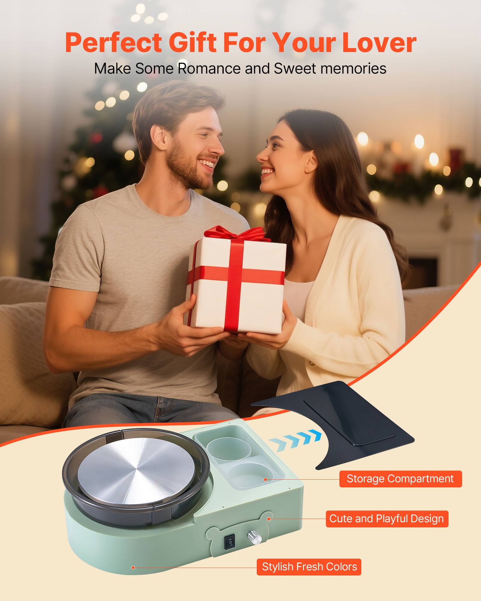 Perfect Gift For Your Lover  
Make Some Romance and Sweet memories  

Storage Compartment  
Cute and Playful Design  
Stylish Fresh Colors